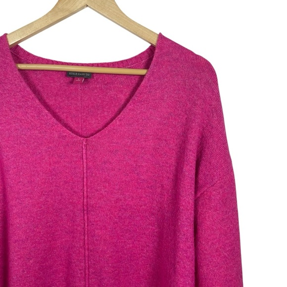 Vince Camuto Women’s Paradox V-Neck Center Seam Sweater in Pink Size L - Picture 7 of 10